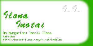 ilona inotai business card